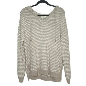 NWT Artelier By Nicole Miller Women’s Pullover Sweater Hoodie Beige Size Medium
